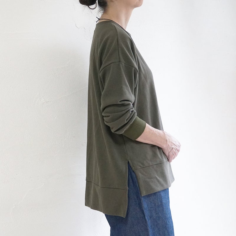 Branch m‘.,ブランチエム,ナチュラル,30代,40代,50代,60代,コットン,綿,ゆったり,カットソー,プルオーバー,スウェット,長袖,