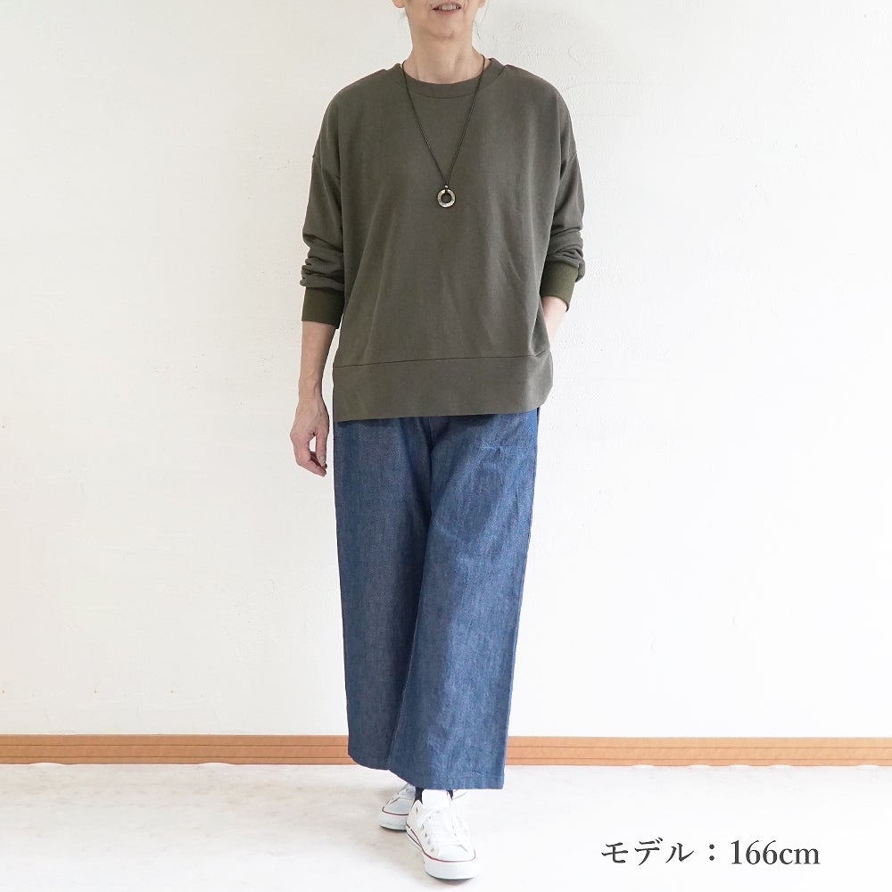 Branch m‘.,ブランチエム,ナチュラル,30代,40代,50代,60代,コットン,綿,ゆったり,カットソー,プルオーバー,スウェット,長袖,