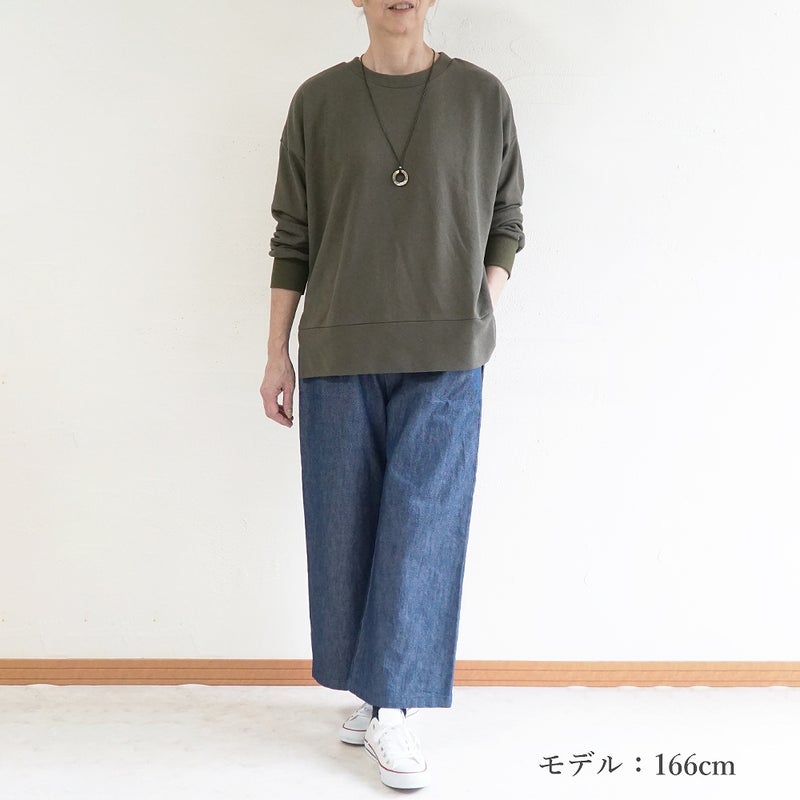 Branch m‘.,ブランチエム,ナチュラル,30代,40代,50代,60代,コットン,綿,ゆったり,カットソー,プルオーバー,スウェット,長袖,