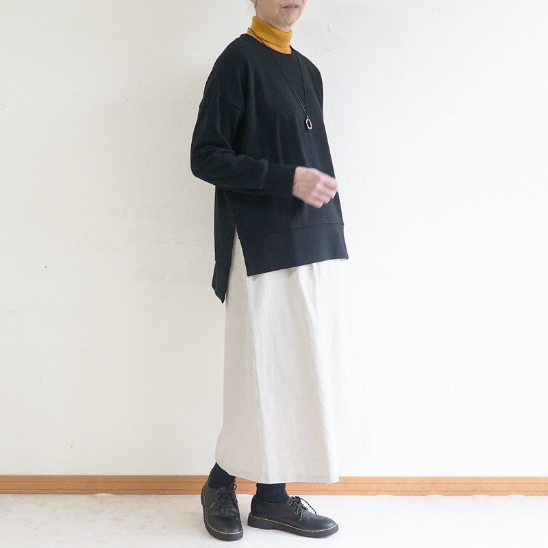 Branch m‘.,ブランチエム,ナチュラル,30代,40代,50代,60代,コットン,綿,ゆったり,カットソー,プルオーバー,スウェット,長袖,
