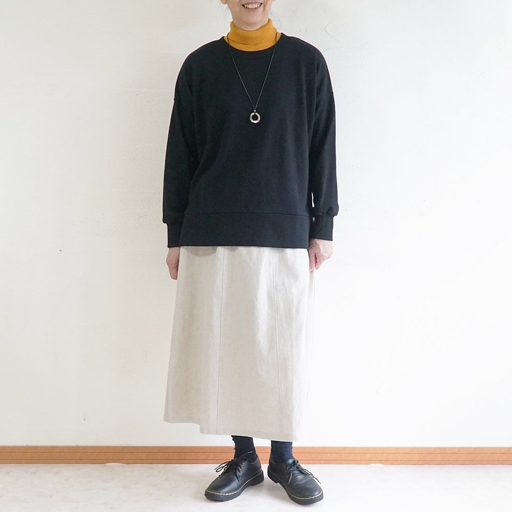 Branch m‘.,ブランチエム,ナチュラル,30代,40代,50代,60代,コットン,綿,ゆったり,カットソー,プルオーバー,スウェット,長袖,