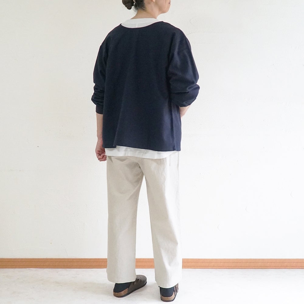 Branch m‘.,ブランチエム,ナチュラル,30代,40代,50代,60代,コットン,ゆったり,綿,ブラウス,シャツ,ノーカラーブラウス,プルオーバー,2way,羽織,