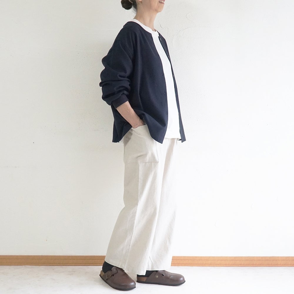 Branch m‘.,ブランチエム,ナチュラル,30代,40代,50代,60代,コットン,ゆったり,綿,ブラウス,シャツ,ノーカラーブラウス,プルオーバー,2way,羽織,