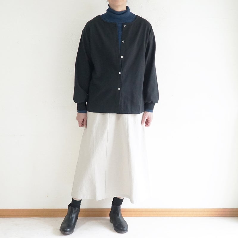 Branch m‘.,ブランチエム,ナチュラル,30代,40代,50代,60代,コットン,ゆったり,綿,ブラウス,シャツ,ノーカラーブラウス,プルオーバー,2way,羽織,