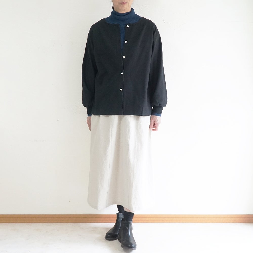Branch m‘.,ブランチエム,ナチュラル,30代,40代,50代,60代,コットン,ゆったり,綿,ブラウス,シャツ,ノーカラーブラウス,プルオーバー,2way,羽織,