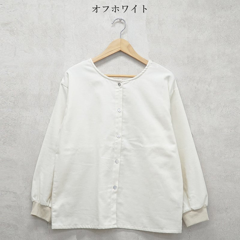 Branch m‘.,ブランチエム,ナチュラル,30代,40代,50代,60代,コットン,ゆったり,綿,ブラウス,シャツ,ノーカラーブラウス,プルオーバー,2way,羽織,
