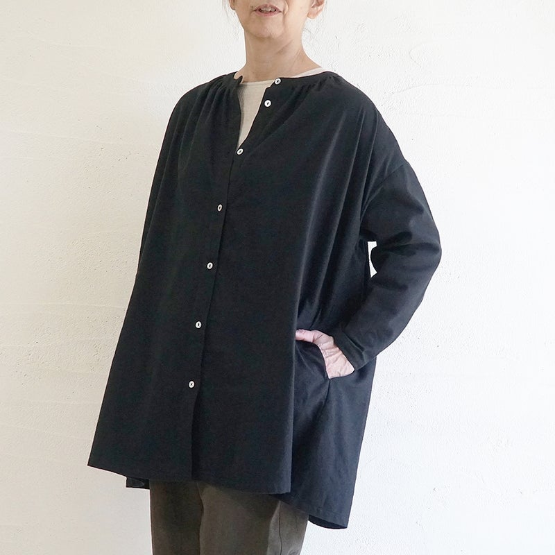 Branch m‘.,ブランチエム,ナチュラル,30代,40代,50代,60代,コットン,ゆったり,綿,ブラウス,シャツ,チュニック,チュニックブラウス,ギャザーブラウス,ギャザーチュニック,羽織