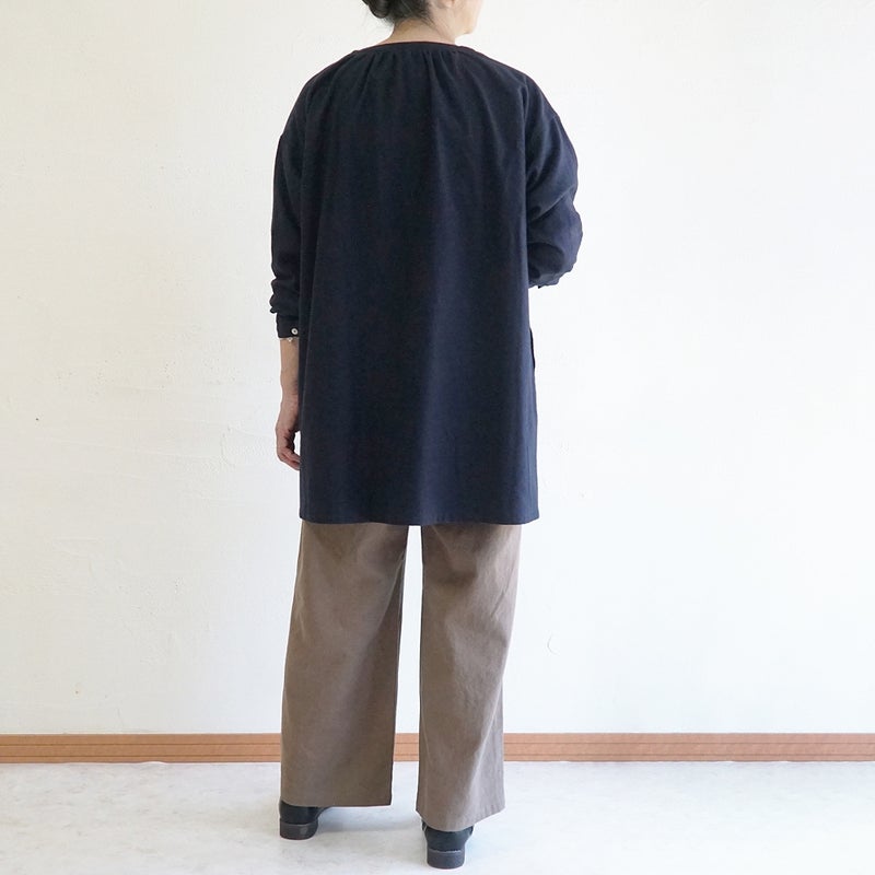 Branch m‘.,ブランチエム,ナチュラル,30代,40代,50代,60代,コットン,ゆったり,綿,ブラウス,シャツ,チュニック,チュニックブラウス,ギャザーブラウス,ギャザーチュニック,羽織