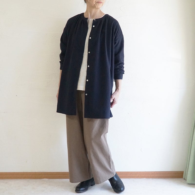 Branch m‘.,ブランチエム,ナチュラル,30代,40代,50代,60代,コットン,ゆったり,綿,ブラウス,シャツ,チュニック,チュニックブラウス,ギャザーブラウス,ギャザーチュニック,羽織