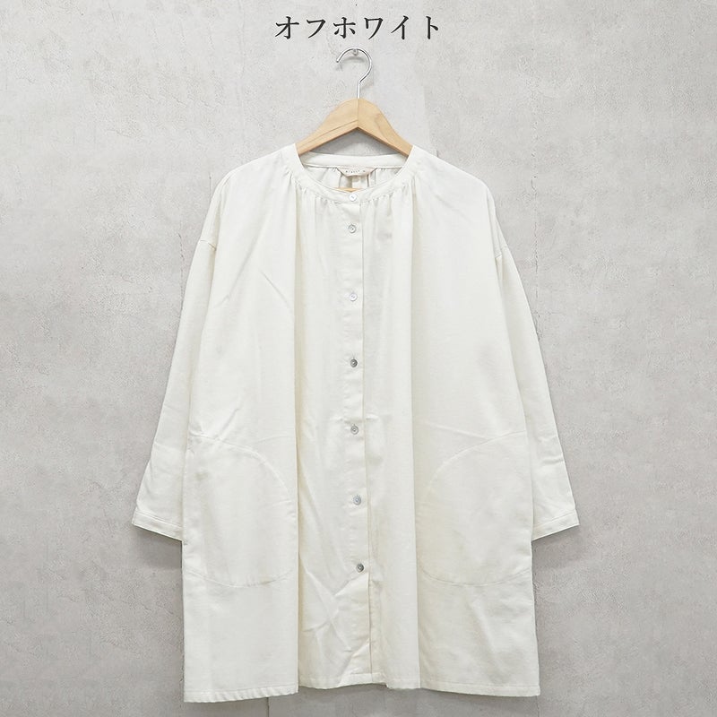 Branch m‘.,ブランチエム,ナチュラル,30代,40代,50代,60代,コットン,ゆったり,綿,ブラウス,シャツ,チュニック,チュニックブラウス,ギャザーブラウス,ギャザーチュニック,羽織