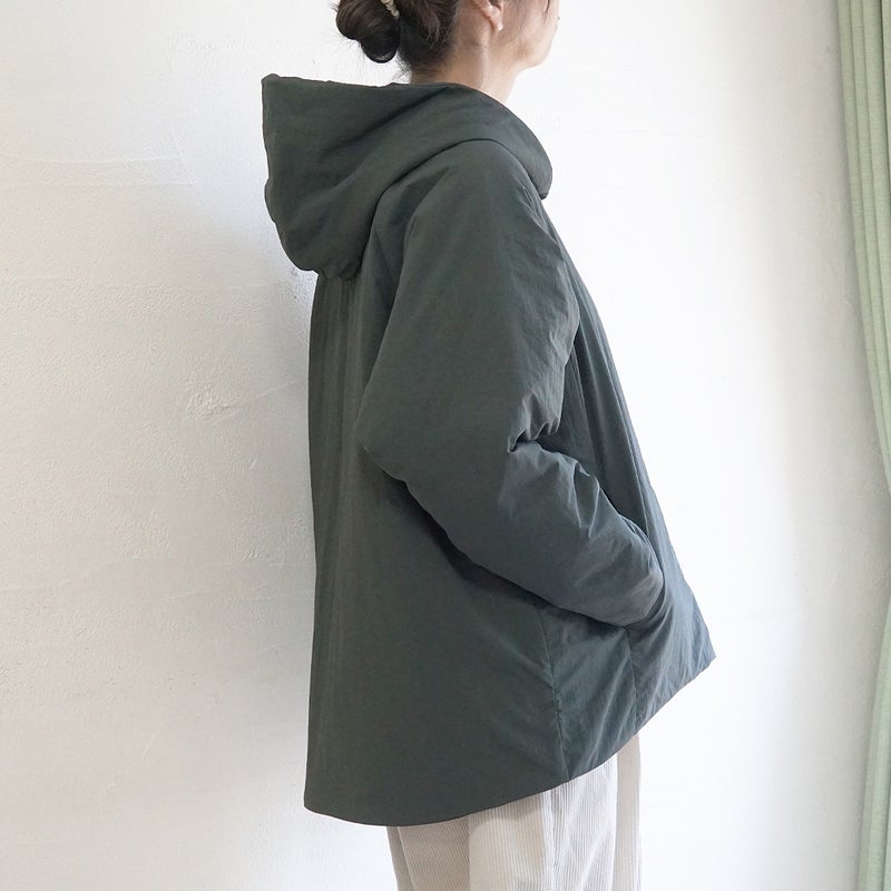 Branch m‘.,ブランチエム,ナチュラル,30代,40代,50代,60代,コットン,綿,ゆったり,ジャケット,羽織,中綿,フード,フードジャケット,コート,ダウン