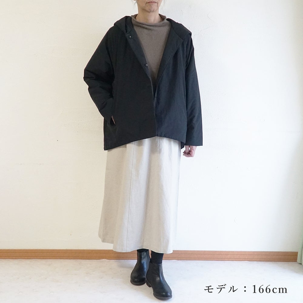 Branch m‘.,ブランチエム,ナチュラル,30代,40代,50代,60代,コットン,綿,ゆったり,ジャケット,羽織,中綿,フード,フードジャケット,コート,ダウン