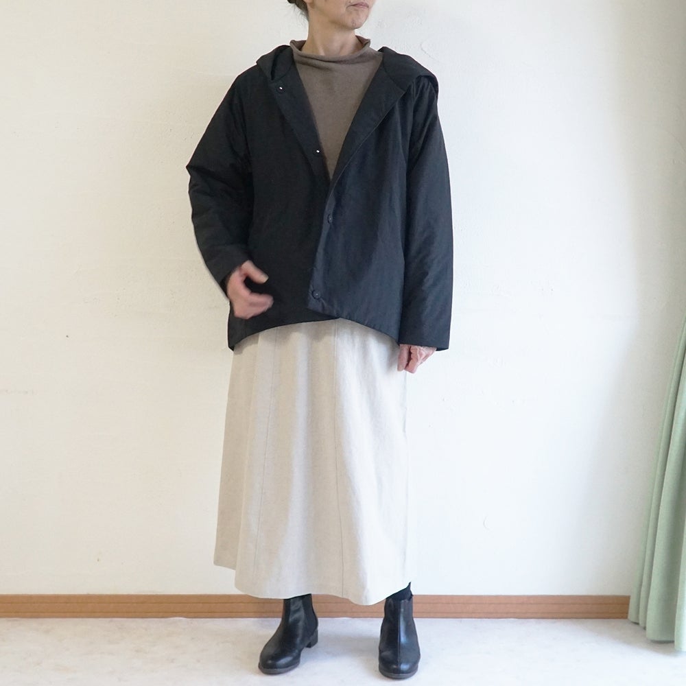 Branch m‘.,ブランチエム,ナチュラル,30代,40代,50代,60代,コットン,綿,ゆったり,ジャケット,羽織,中綿,フード,フードジャケット,コート,ダウン