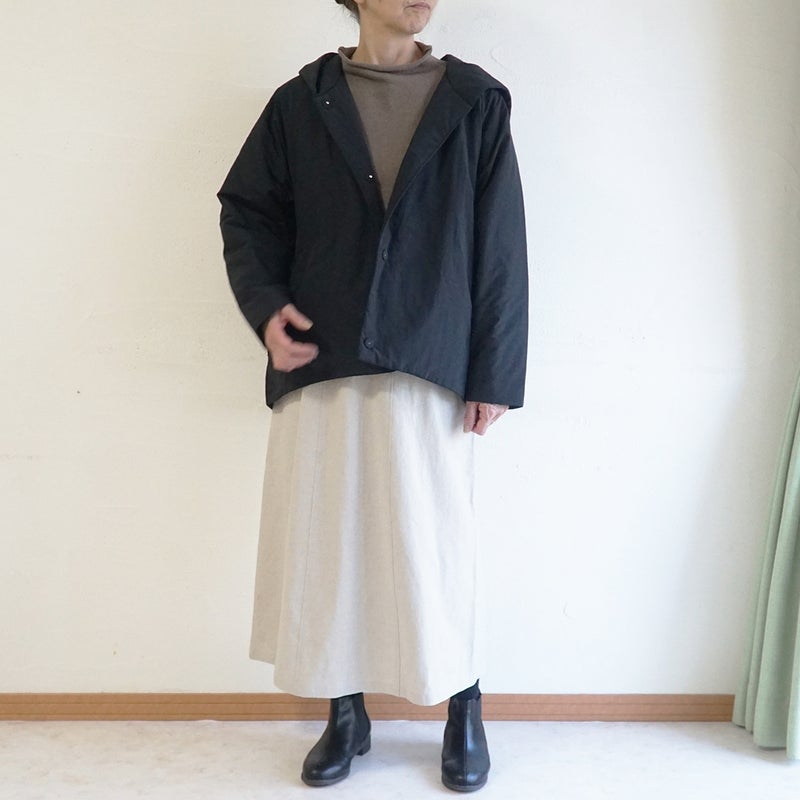 Branch m‘.,ブランチエム,ナチュラル,30代,40代,50代,60代,コットン,綿,ゆったり,ジャケット,羽織,中綿,フード,フードジャケット,コート,ダウン