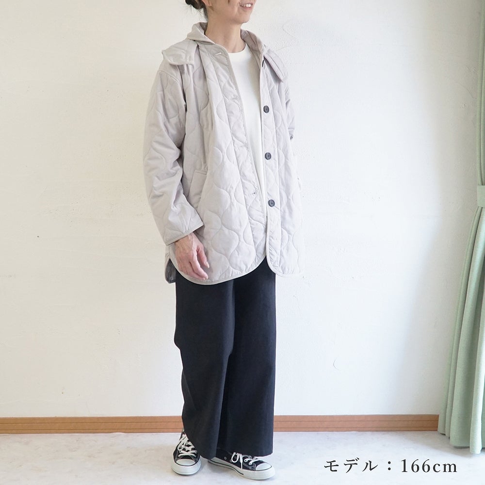Branch m‘.,ブランチエム,ナチュラル,30代,40代,50代,60代,コットン,綿,ゆったり,ジャケット,羽織,キルティング,キルティングジャケット,キルティングコート,ライトアウター