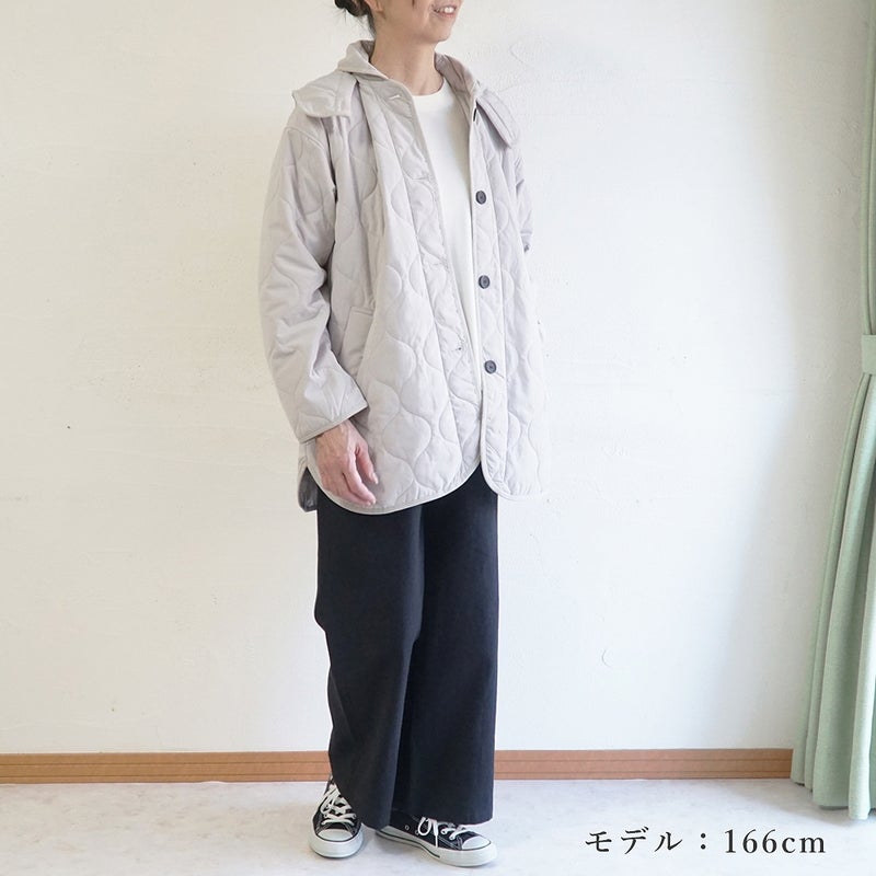 Branch m‘.,ブランチエム,ナチュラル,30代,40代,50代,60代,コットン,綿,ゆったり,ジャケット,羽織,キルティング,キルティングジャケット,キルティングコート,ライトアウター