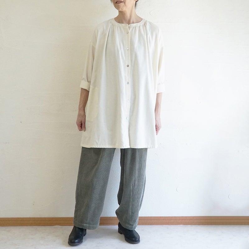 Branch m‘.,ブランチエム,ナチュラル,30代,40代,50代,60代,コットン,綿,ゆったり,ワイドパンツ,コクーンパンツ,コーデュロイパンツ,コーデュロイ,パンツ,バルーンパンツ,サッカーコール