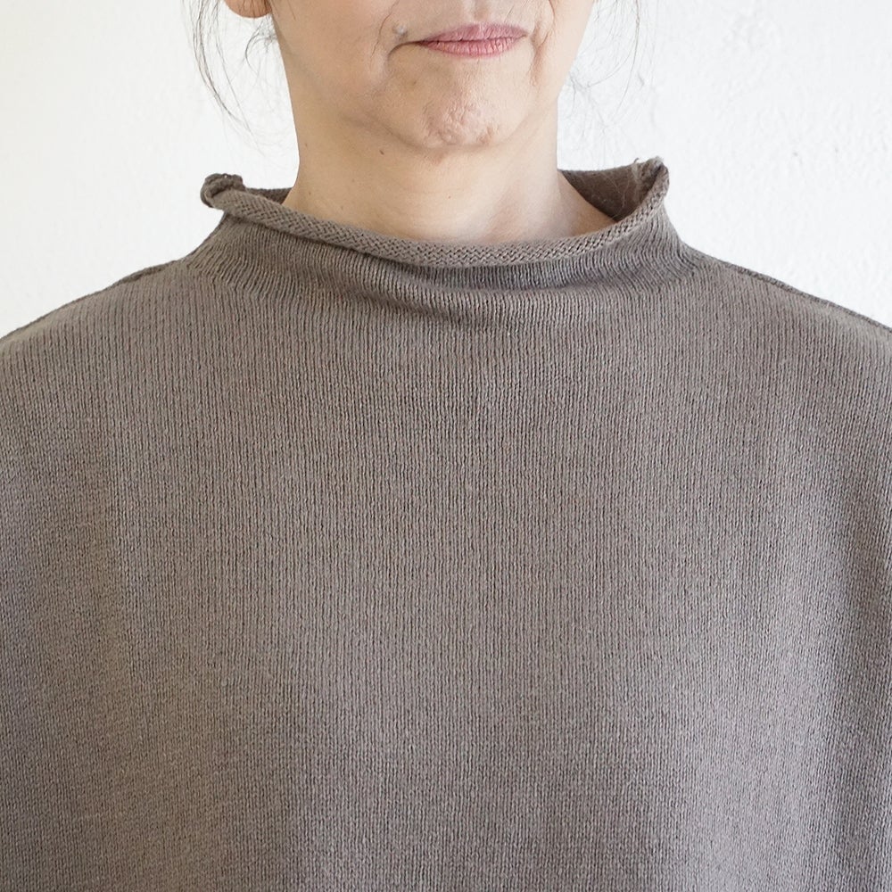 Branch m‘.,ブランチエム,ナチュラル,30代,40代,50代,60代,ウール,綿,ゆったり,ニット,ベスト,ニットベスト,ボトルネック,ボトルネックベスト,ハイネック,ハイネックベスト,