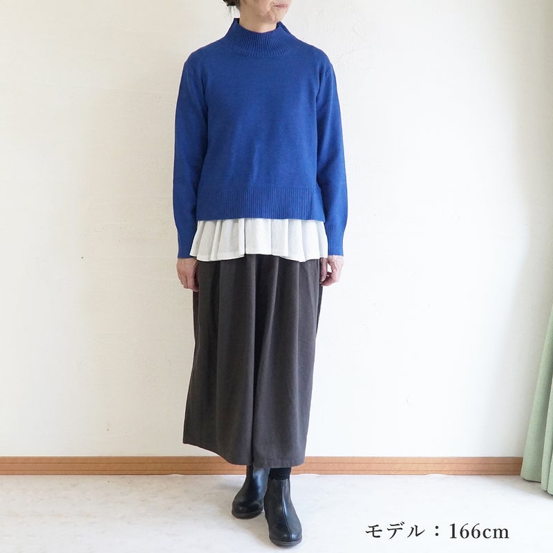 Branch m‘.,ブランチエム,ナチュラル,30代,40代,50代,60代,ゆったり,ニット,ニットプルオーバー,プルオーバー,ハイネック,ハイネックニット,