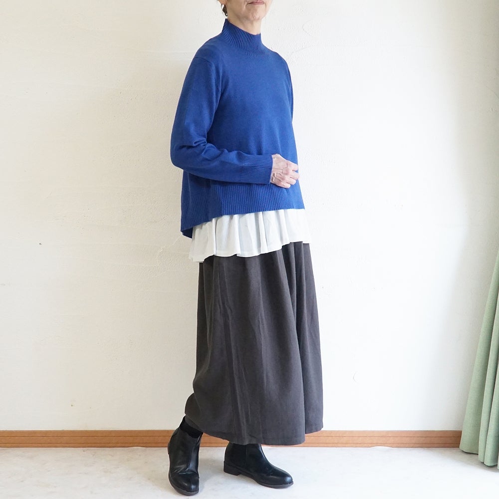 Branch m‘.,ブランチエム,ナチュラル,30代,40代,50代,60代,ゆったり,ニット,ニットプルオーバー,プルオーバー,ハイネック,ハイネックニット,