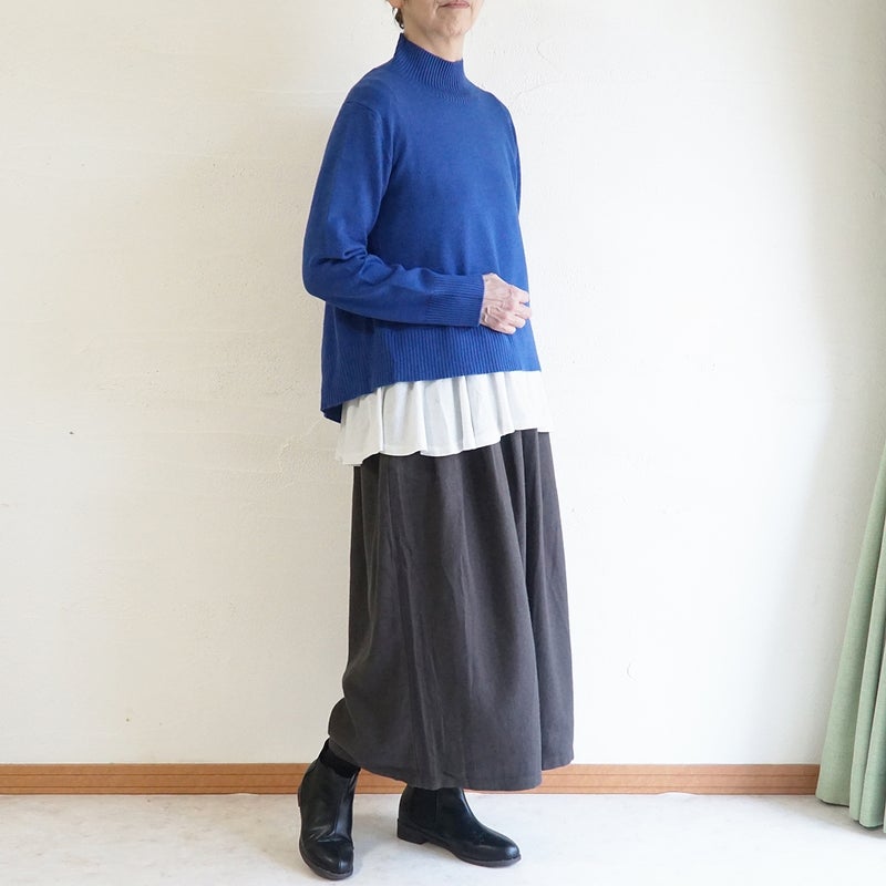 Branch m‘.,ブランチエム,ナチュラル,30代,40代,50代,60代,ゆったり,ニット,ニットプルオーバー,プルオーバー,ハイネック,ハイネックニット,