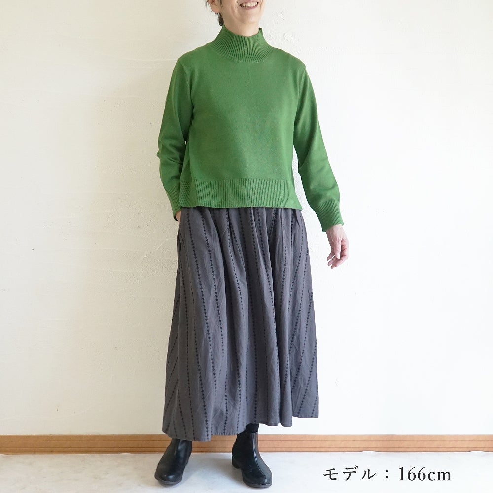 Branch m‘.,ブランチエム,ナチュラル,30代,40代,50代,60代,ゆったり,ニット,ニットプルオーバー,プルオーバー,ハイネック,ハイネックニット,