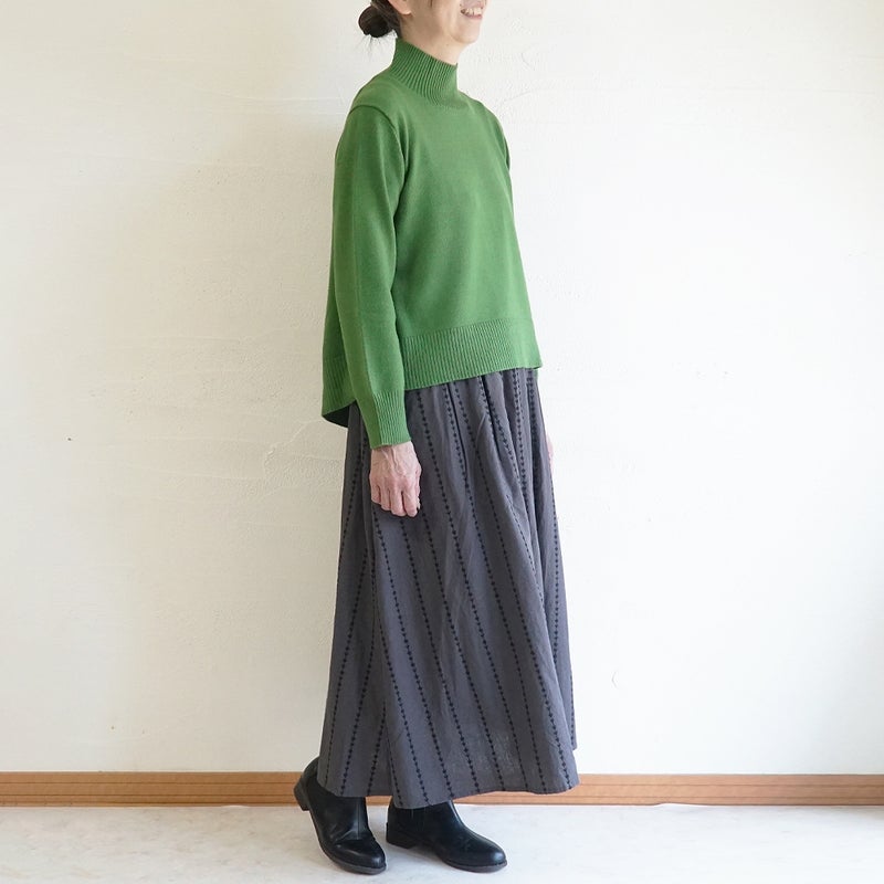 Branch m‘.,ブランチエム,ナチュラル,30代,40代,50代,60代,ゆったり,ニット,ニットプルオーバー,プルオーバー,ハイネック,ハイネックニット,