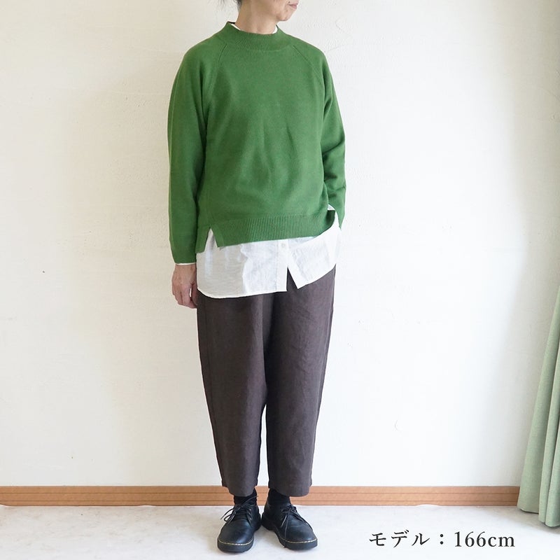 Branch m‘.,ブランチエム,ナチュラル,30代,40代,50代,60代,ゆったり,ニット,ニットプルオーバー,プルオーバー,ハイネック,ハイネックニット,カノコ編み