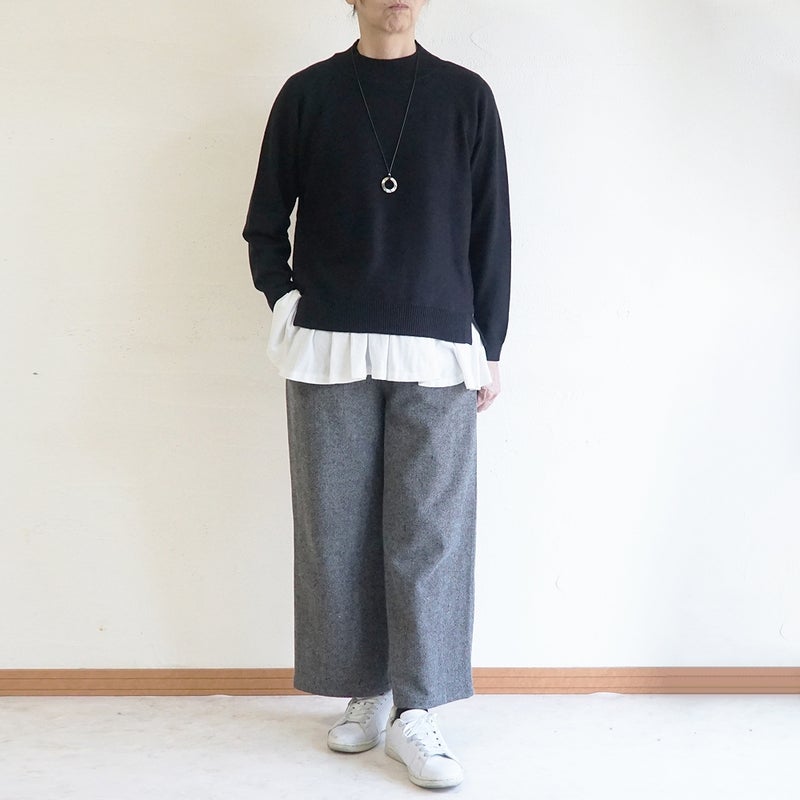 Branch m‘.,ブランチエム,ナチュラル,30代,40代,50代,60代,ゆったり,ニット,ニットプルオーバー,プルオーバー,ハイネック,ハイネックニット,カノコ編み