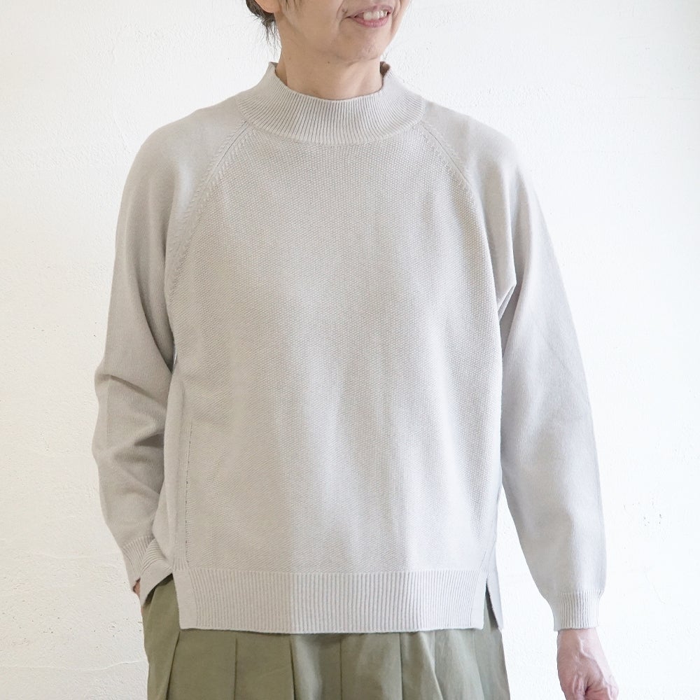 Branch m‘.,ブランチエム,ナチュラル,30代,40代,50代,60代,ゆったり,ニット,ニットプルオーバー,プルオーバー,ハイネック,ハイネックニット,カノコ編み