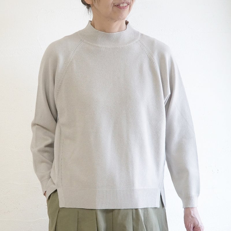 Branch m‘.,ブランチエム,ナチュラル,30代,40代,50代,60代,ゆったり,ニット,ニットプルオーバー,プルオーバー,ハイネック,ハイネックニット,カノコ編み