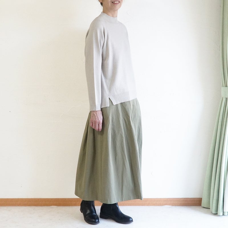 Branch m‘.,ブランチエム,ナチュラル,30代,40代,50代,60代,ゆったり,ニット,ニットプルオーバー,プルオーバー,ハイネック,ハイネックニット,カノコ編み