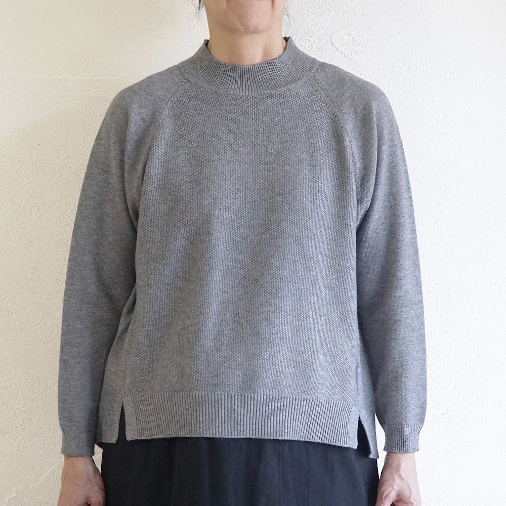 Branch m‘.,ブランチエム,ナチュラル,30代,40代,50代,60代,ゆったり,ニット,ニットプルオーバー,プルオーバー,ハイネック,ハイネックニット,カノコ編み