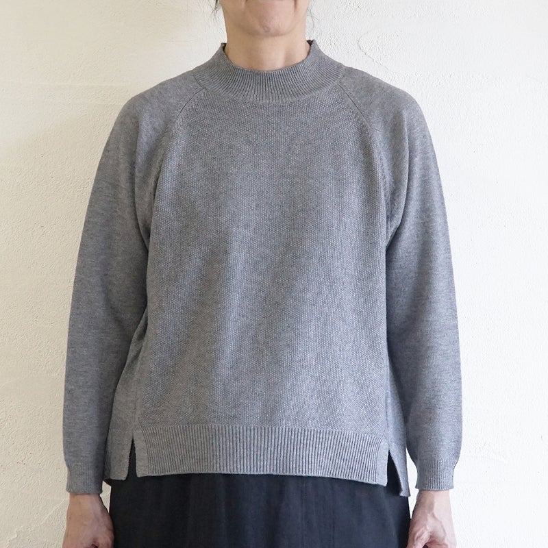 Branch m‘.,ブランチエム,ナチュラル,30代,40代,50代,60代,ゆったり,ニット,ニットプルオーバー,プルオーバー,ハイネック,ハイネックニット,カノコ編み