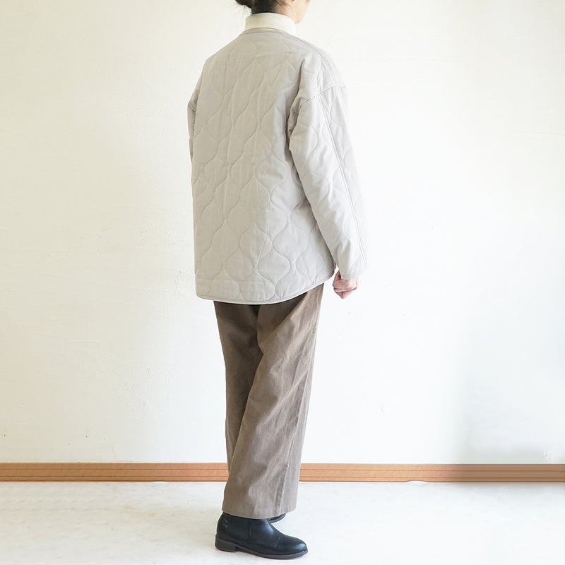 Branch m‘.,ブランチエム,ナチュラル,30代,40代,50代,60代,コーデセット,コーディネートセット,セット売り,ゆったり,ジャケット,キルティングジャケット,キルティング,コート,キルティングコート,パンツ,ストレートパンツ,ワイドパンツ