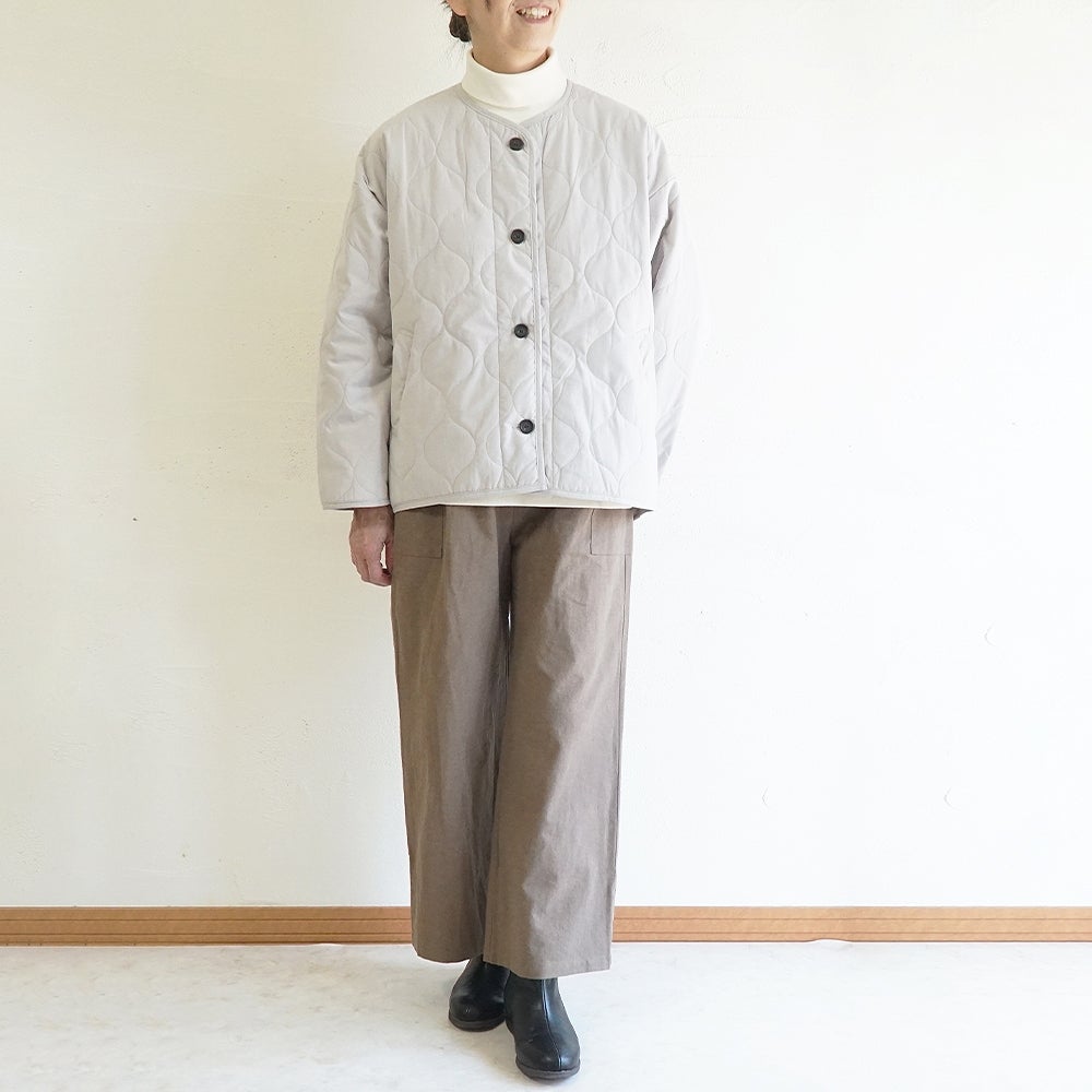 Branch m‘.,ブランチエム,ナチュラル,30代,40代,50代,60代,コーデセット,コーディネートセット,セット売り,ゆったり,ジャケット,キルティングジャケット,キルティング,コート,キルティングコート,パンツ,ストレートパンツ,ワイドパンツ