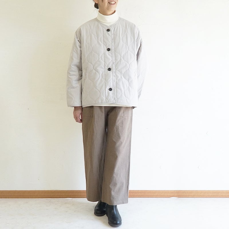 Branch m‘.,ブランチエム,ナチュラル,30代,40代,50代,60代,コーデセット,コーディネートセット,セット売り,ゆったり,ジャケット,キルティングジャケット,キルティング,コート,キルティングコート,パンツ,ストレートパンツ,ワイドパンツ