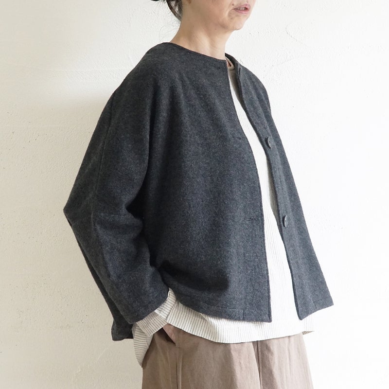 Branch m‘.,ブランチエム,ナチュラル,30代,40代,50代,60代,ゆったり,ウール,カーディガン,ウールカーディガン,ボレロカーディガン,羽織,ジャケット,