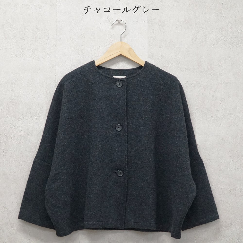 Branch m‘.,ブランチエム,ナチュラル,30代,40代,50代,60代,ゆったり,ウール,カーディガン,ウールカーディガン,ボレロカーディガン,羽織,ジャケット,