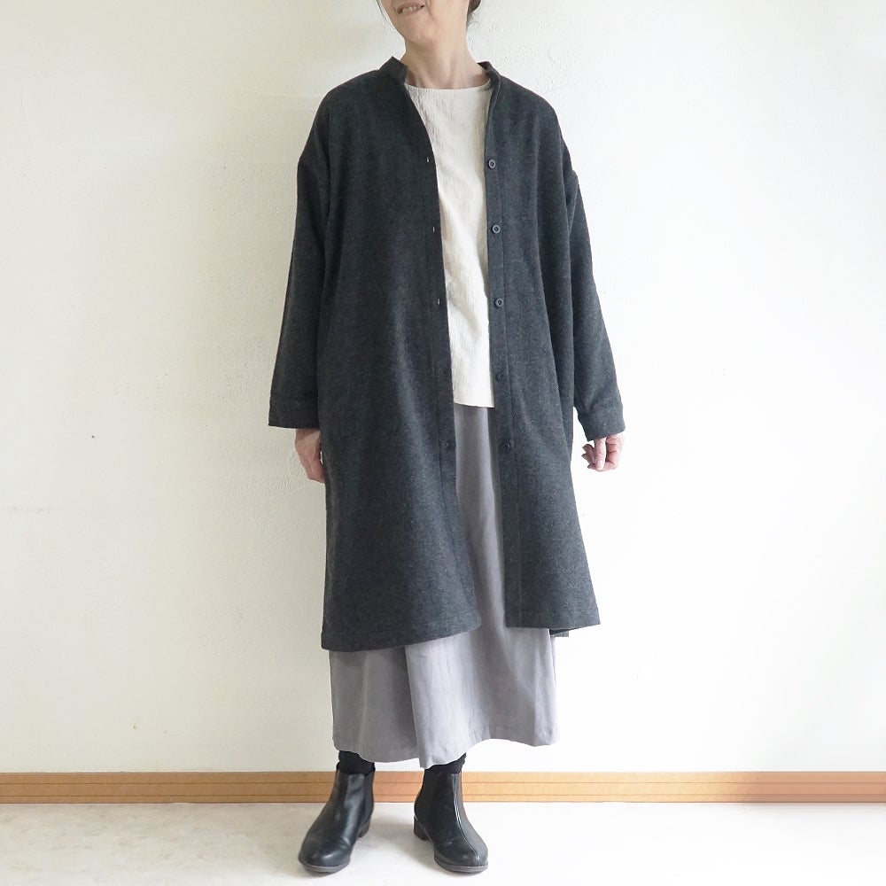 Branch m‘.,ブランチエム,ナチュラル,30代,40代,50代,60代,ゆったり,ウール,コート,ウールコート,ロングコート,羽織,ジャケット,ワンピース,コートワンピース,