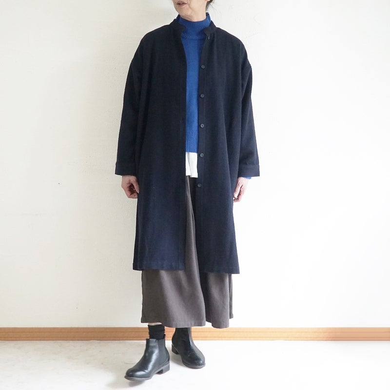 Branch m‘.,ブランチエム,ナチュラル,30代,40代,50代,60代,ゆったり,ウール,コート,ウールコート,ロングコート,羽織,ジャケット,ワンピース,コートワンピース,