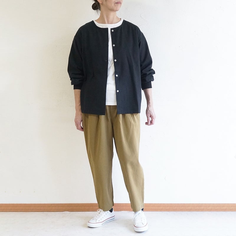Branch m‘.,ブランチエム,ナチュラル,30代,40代,50代,60代,リネン,ゆったり,コットン,綿,pants,パンツ,テーパードパンツ,テーパード,タックパンツ,タック,タックテーパード,タックテーパードパンツ