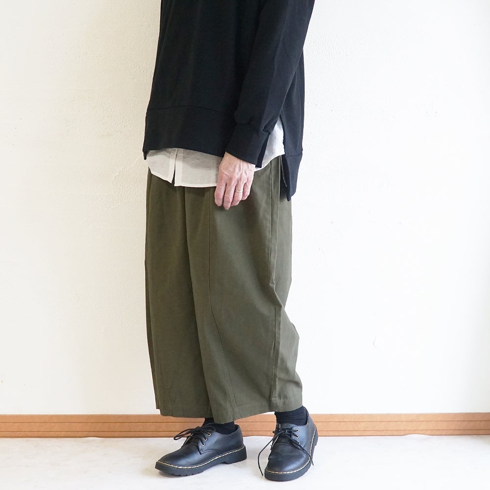 Branch m‘.,ブランチエム,ナチュラル,30代,40代,50代,60代,リネン,ゆったり,コットン,綿,pants,パンツ,バルーンパンツ,切替パンツ,コクーンパンツ,ワイドパンツ