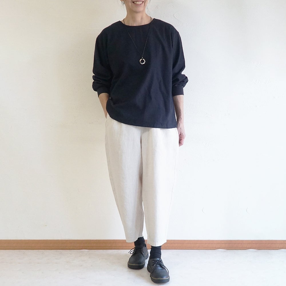 Branch m‘.,ブランチエム,ナチュラル,30代,40代,50代,60代,リネン,ゆったり,麻,pants,パンツ,テーパードパンツ,テーパード,タックパンツ,タック,タックテーパード,タックテーパードパンツ,te-to,テト
