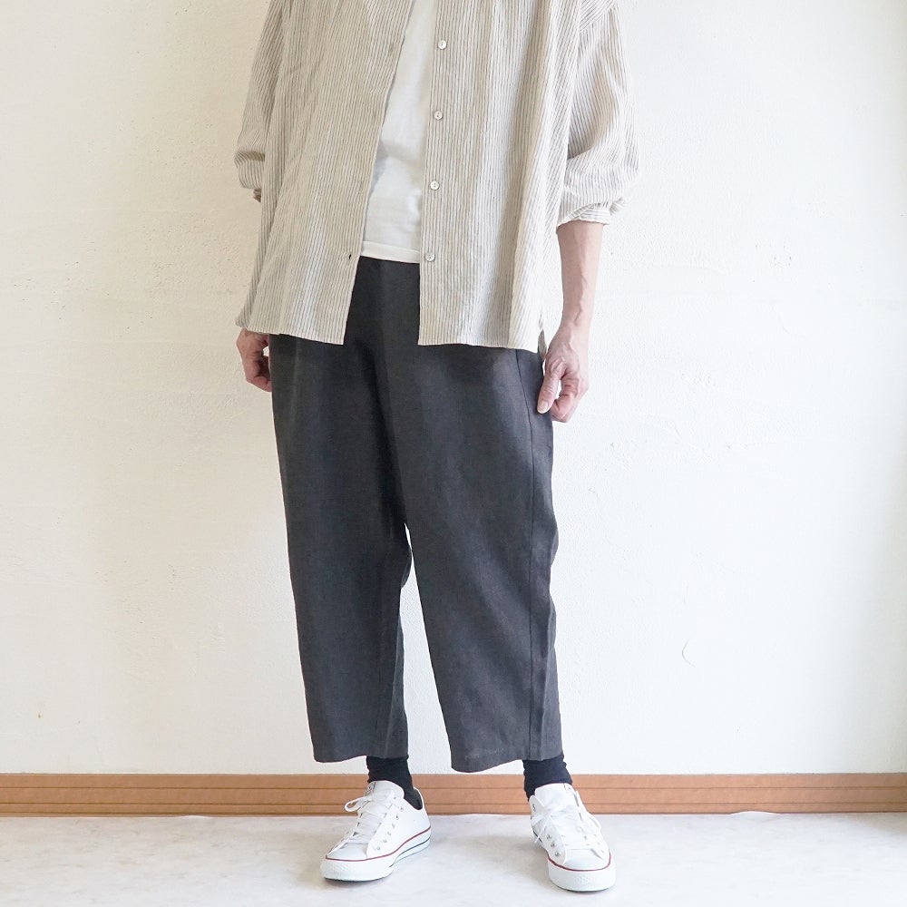 Branch m‘.,ブランチエム,ナチュラル,30代,40代,50代,60代,リネン,ゆったり,麻,pants,パンツ,テーパードパンツ,テーパード,タックパンツ,タック,タックテーパード,タックテーパードパンツ,te-to,テト