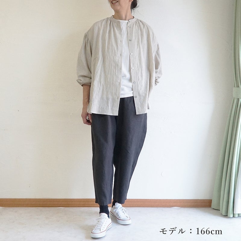 Branch m‘.,ブランチエム,ナチュラル,30代,40代,50代,60代,リネン,ゆったり,麻,pants,パンツ,テーパードパンツ,テーパード,タックパンツ,タック,タックテーパード,タックテーパードパンツ,te-to,テト