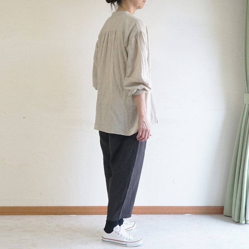 Branch m‘.,ブランチエム,ナチュラル,30代,40代,50代,60代,リネン,ゆったり,麻,pants,パンツ,テーパードパンツ,テーパード,タックパンツ,タック,タックテーパード,タックテーパードパンツ,te-to,テト