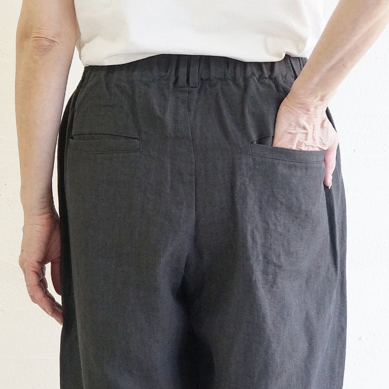 Branch m‘.,ブランチエム,ナチュラル,30代,40代,50代,60代,リネン,ゆったり,麻,pants,パンツ,テーパードパンツ,テーパード,タックパンツ,タック,タックテーパード,タックテーパードパンツ,te-to,テト
